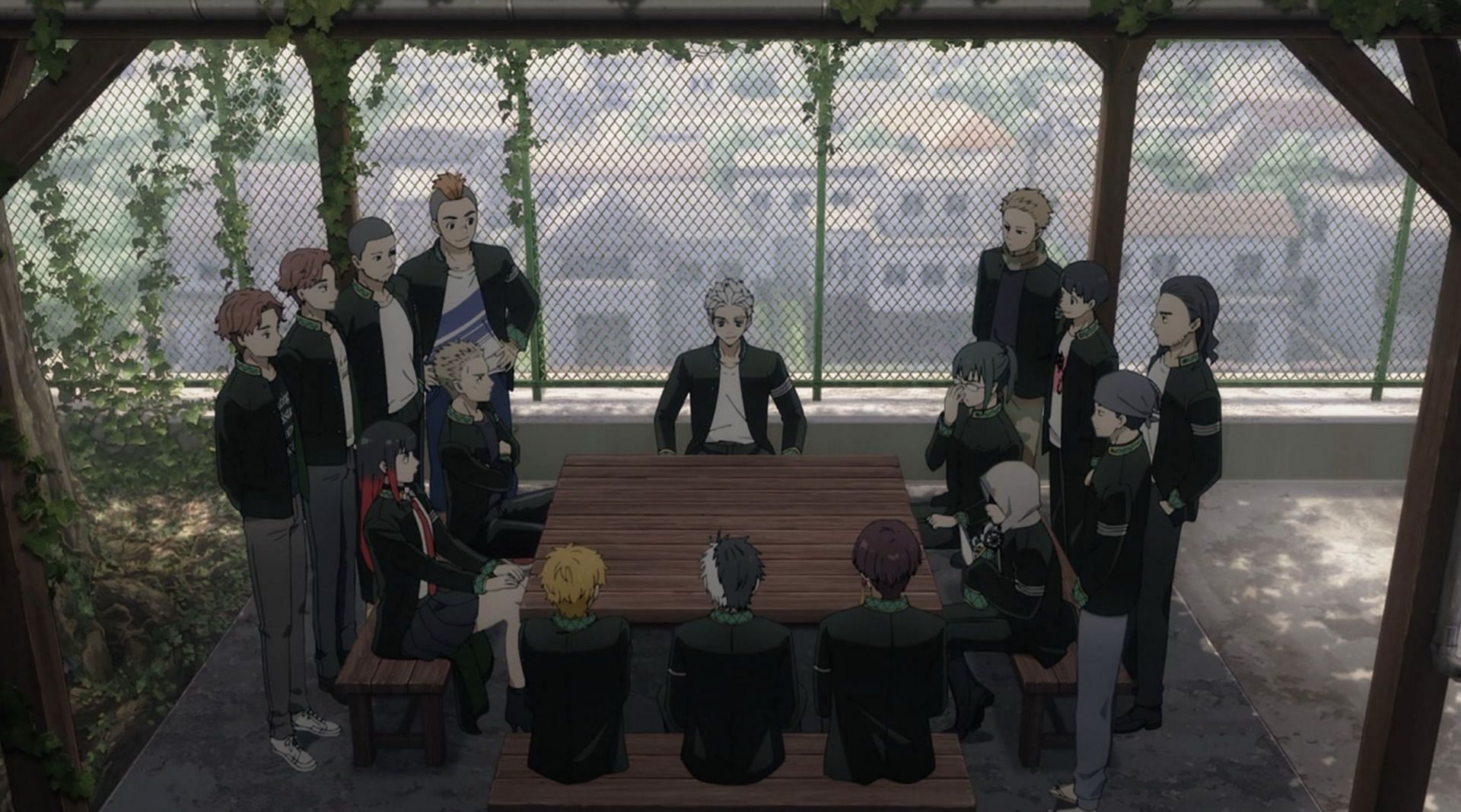 Umemiya and other members of the Bofurin in Wind Breaker season 2 episode 11 (Image via CloverWorks)